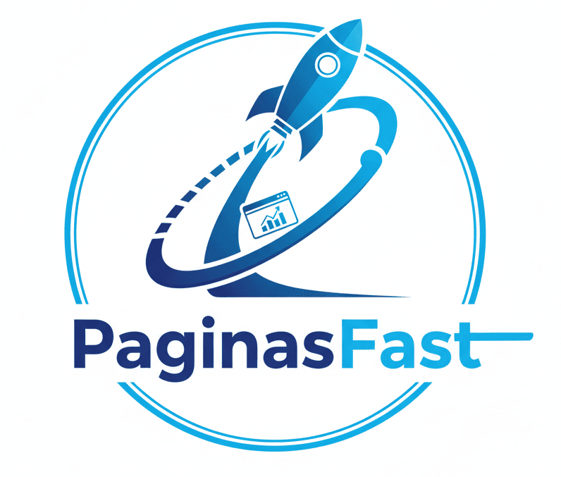 Logo de PaginasFast, diseño web rápido en Chile